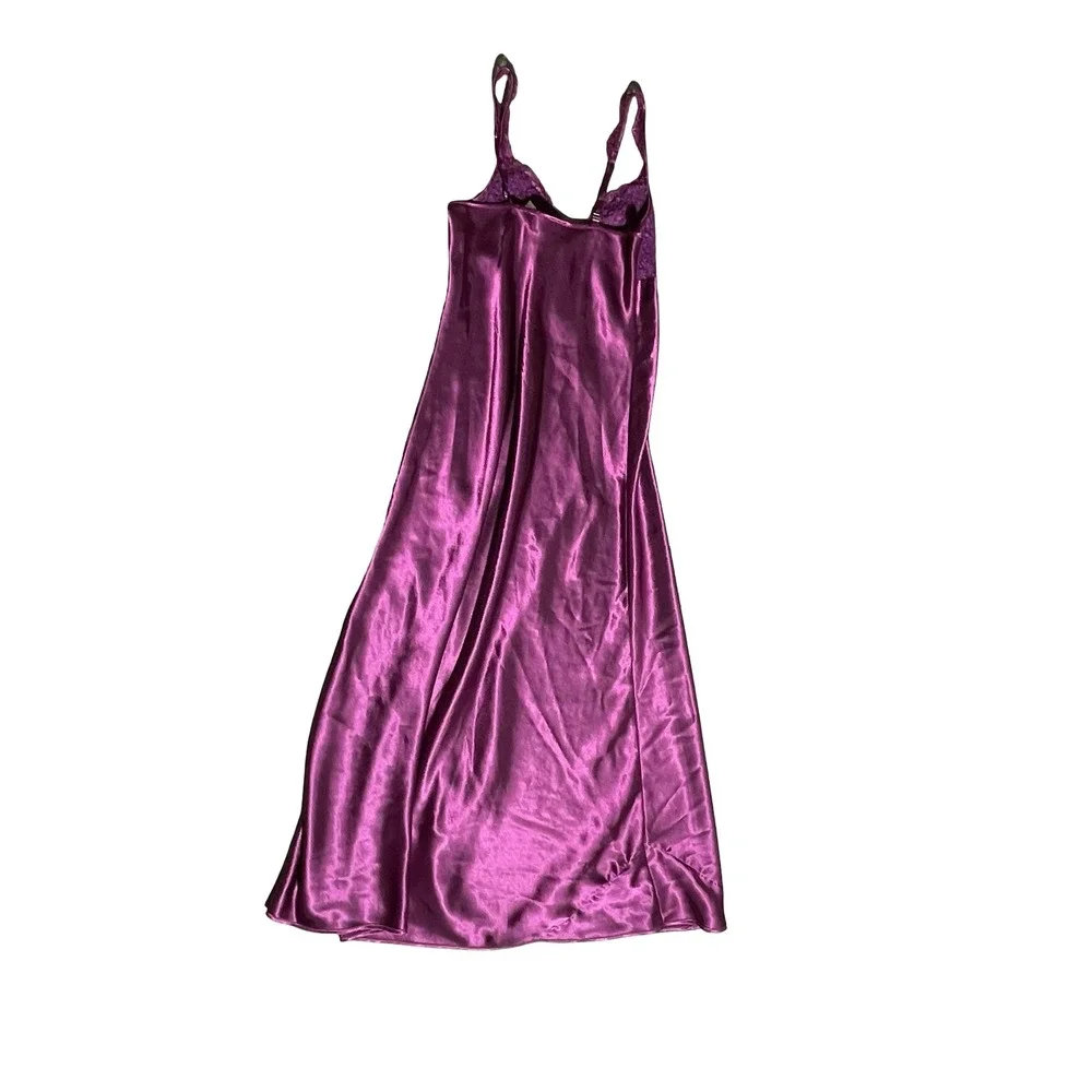 Victoria's Secret Golden Label Satin Slip Dress Size Small Purple